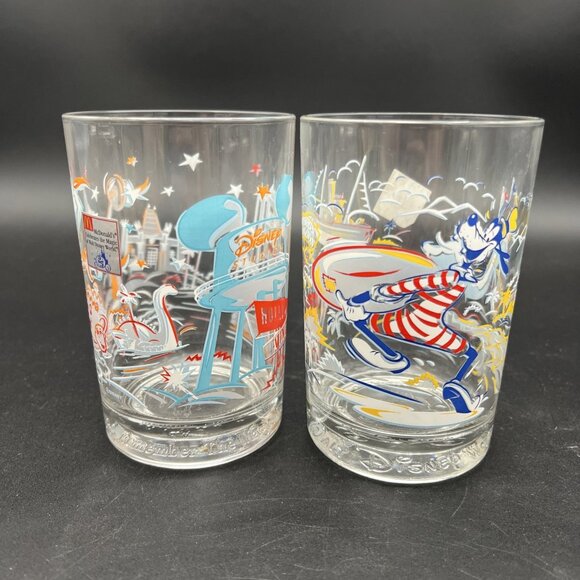 Vtg WALT DISNEY 25th Anniversary Glasses Set of 4 McDonald's Disneyana Tumblers - Picture 9 of 15